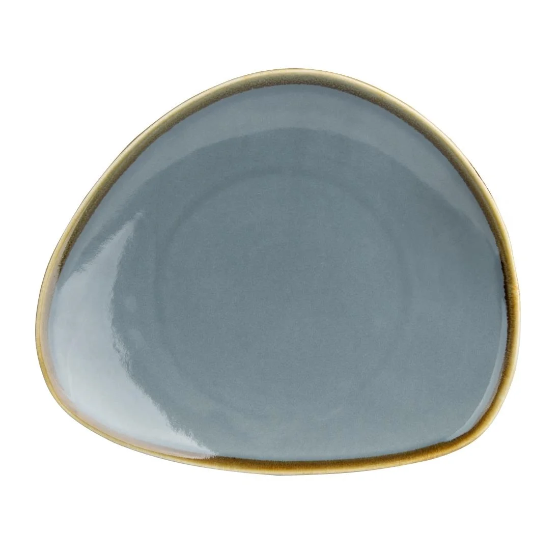 Olympia Kiln Triangular Plate Ocean 230mm
