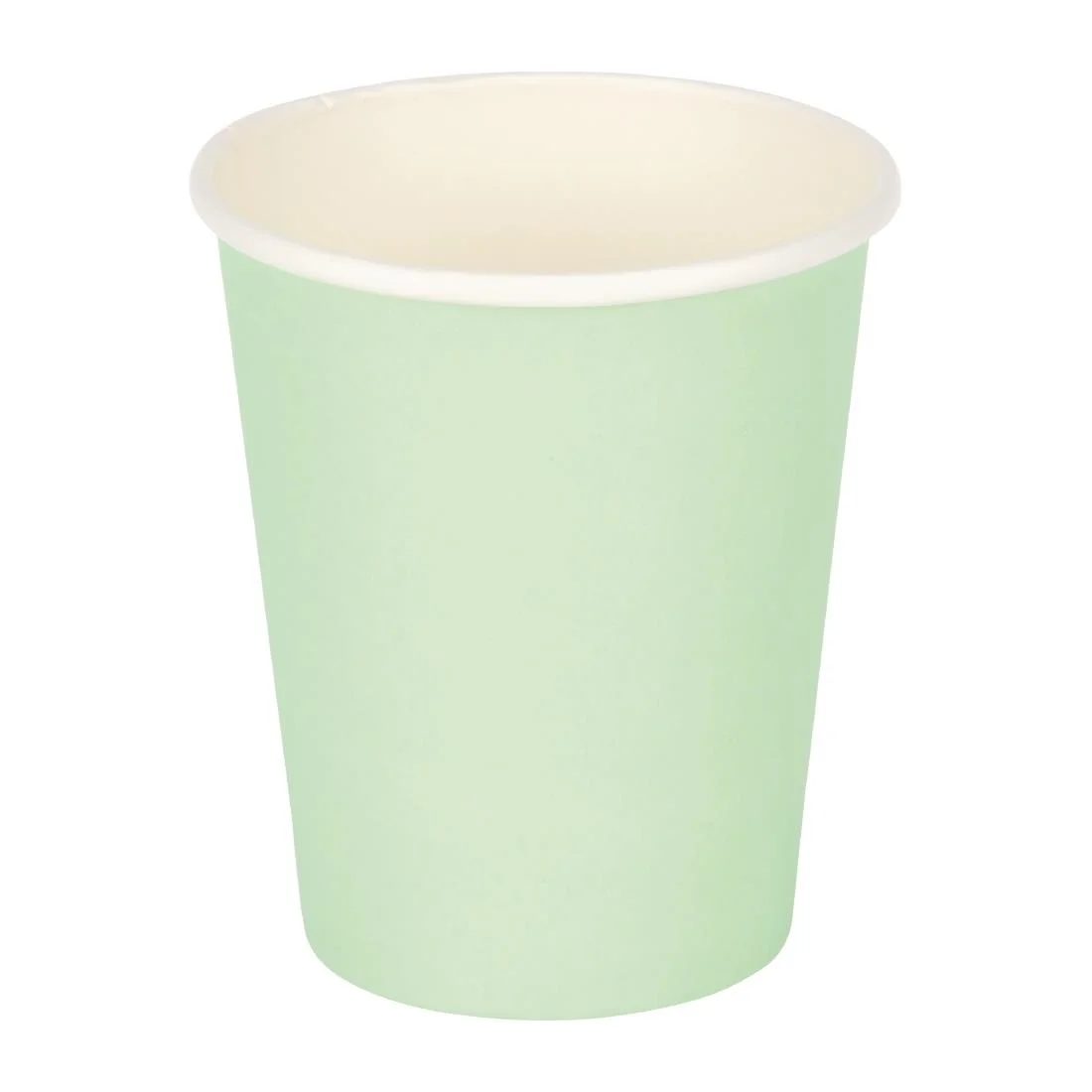 Fiesta Recyclable Coffee Cups Single Wall Turquoise 225ml / 8oz (Pack of 50)