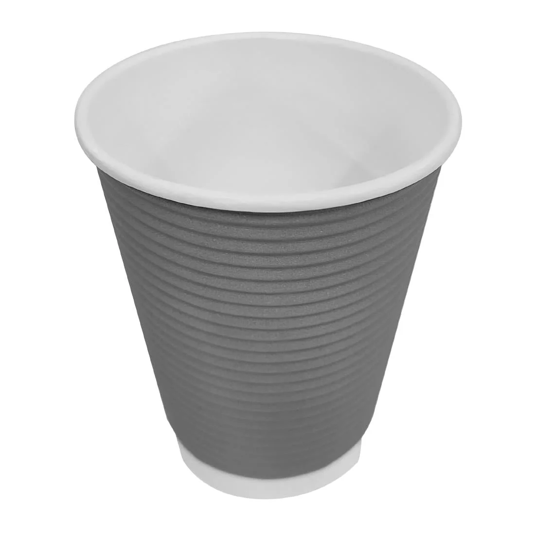 Fiesta Recyclable Coffee Cups Ripple Wall Charcoal 340ml / 12oz (Pack of 500) - Image 5
