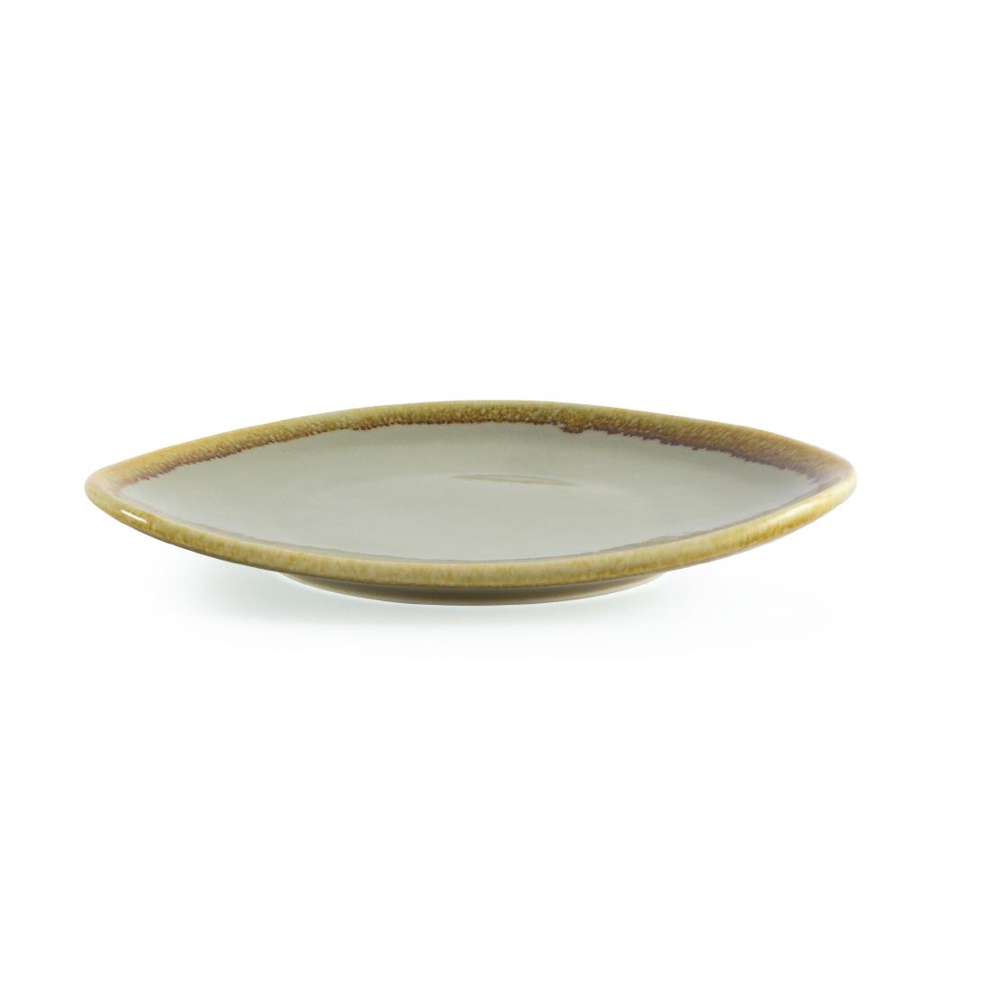 Olympia Kiln Triangular Plate Moss 165mm