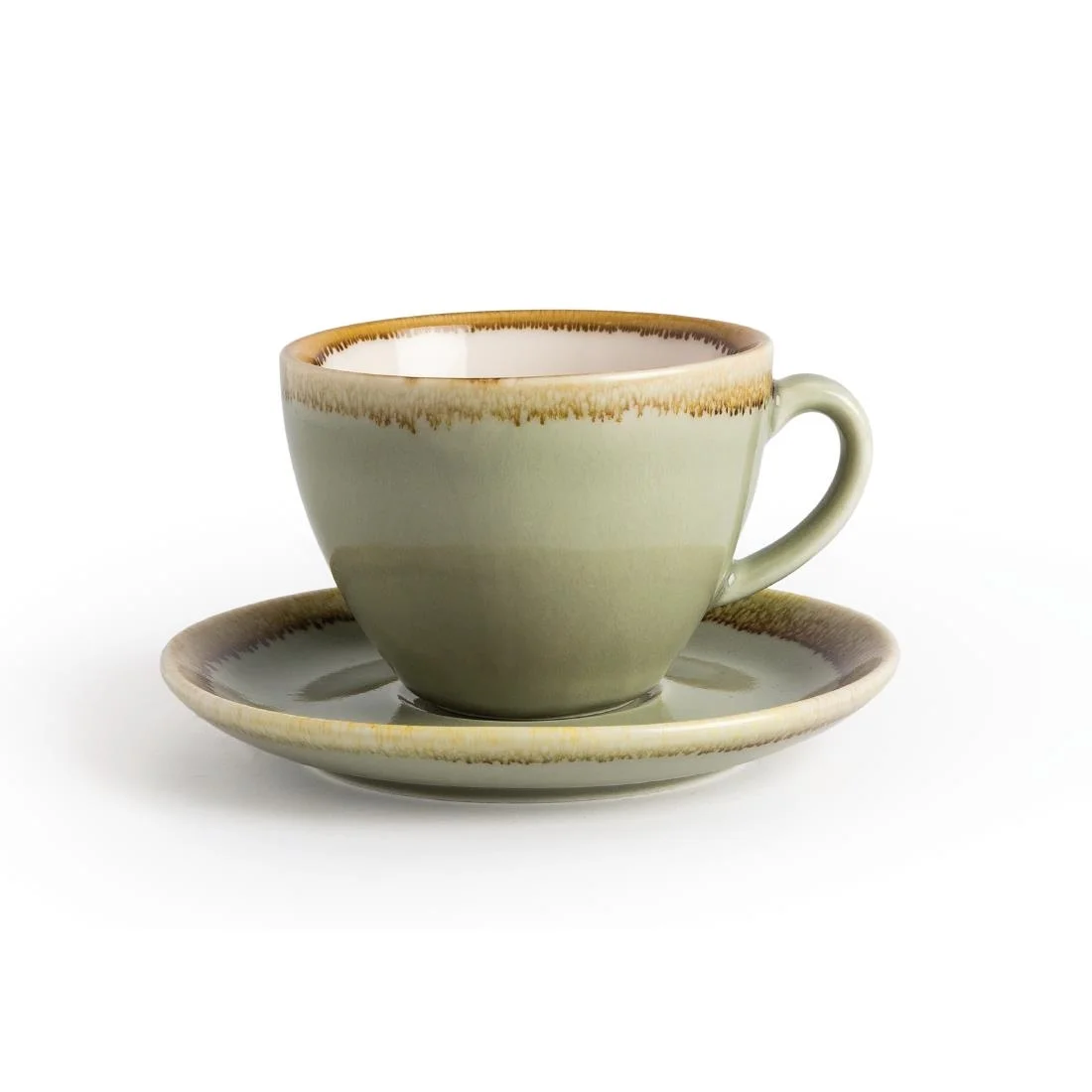 Olympia Kiln Cappuccino Cup Moss 230ml - Image 2