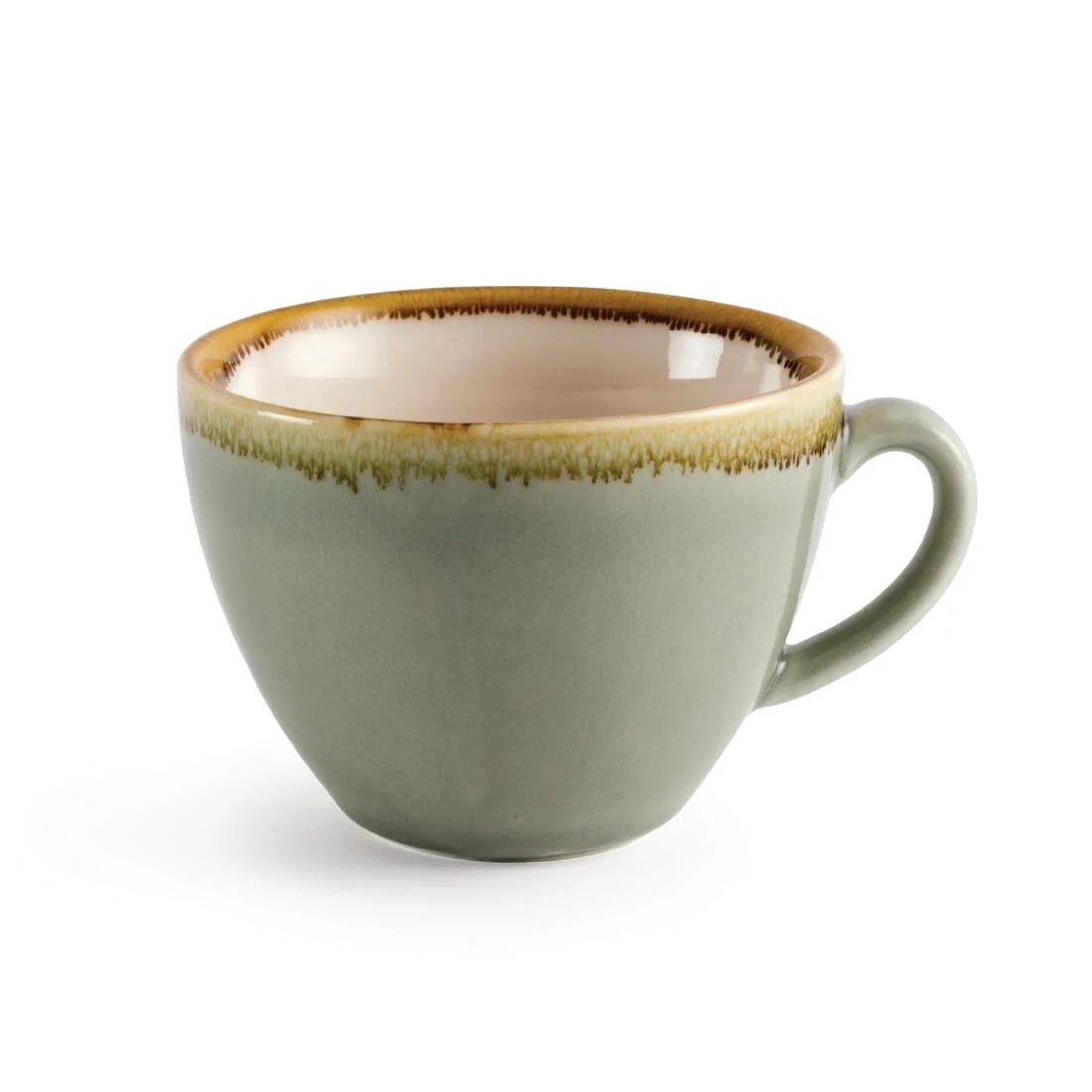 Olympia Kiln Cappuccino Cup Moss 230ml - Image 3