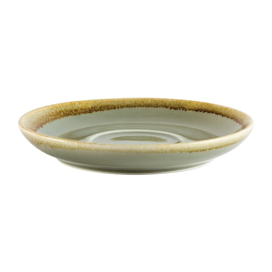 Olympia Kiln Cappuccino Saucer Moss 160mm - Image 4