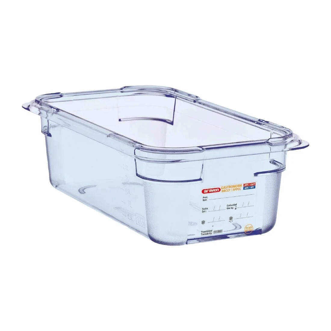 Araven ABS Food Storage Container Blue GN 1/3 100mm