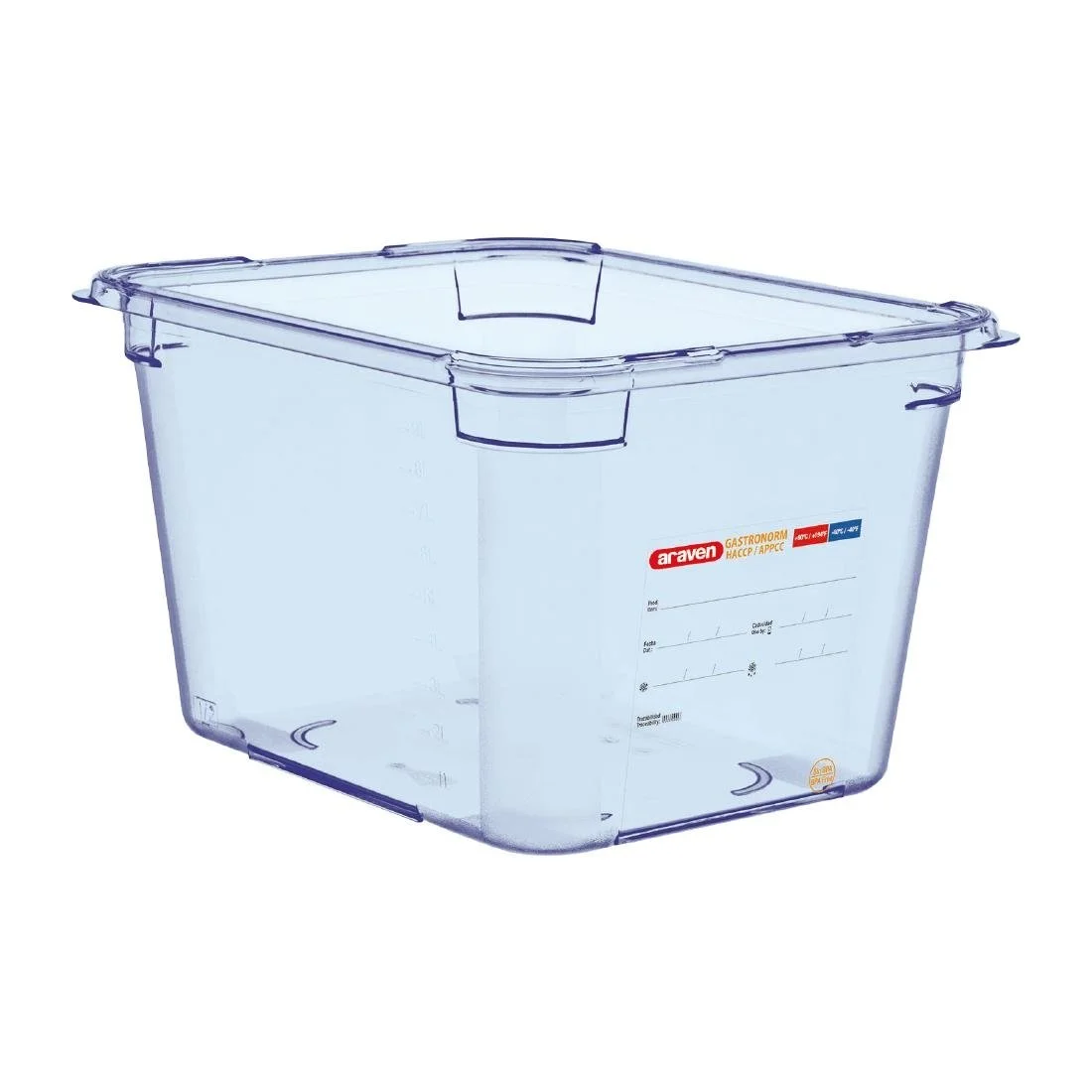 Araven ABS Food Storage Container Blue GN 1/2 200mm