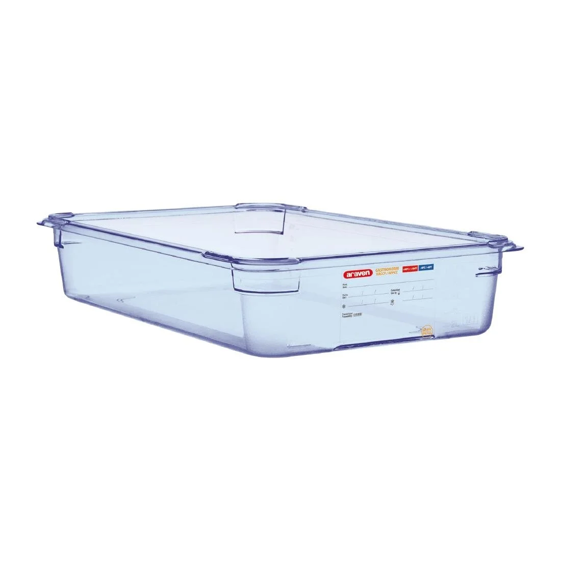 Araven ABS Food Storage Container Blue GN 1/1 100mm