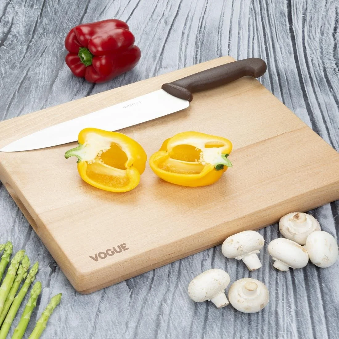 Vogue Beech Chopping Board Medium 380x305x30mm - Image 5