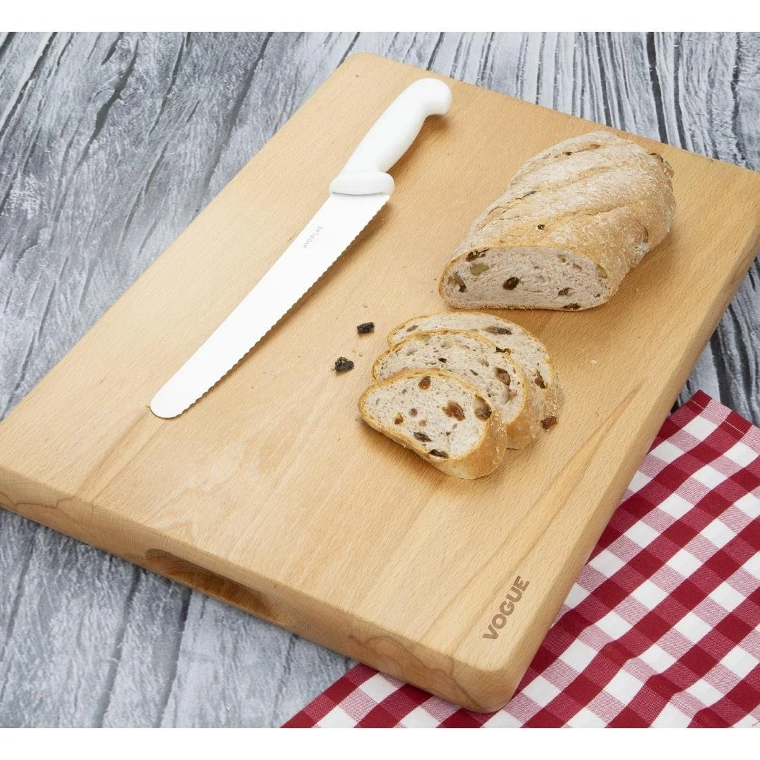 Vogue Beech Chopping Board Large 510x355x30mm - Image 6