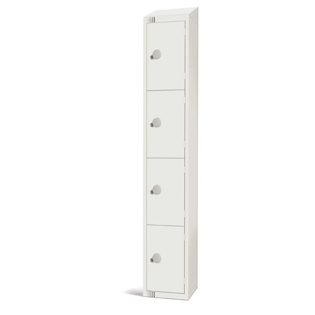Elite Four Door Manual Combination Locker Locker White with Sloping Top - Image 1
