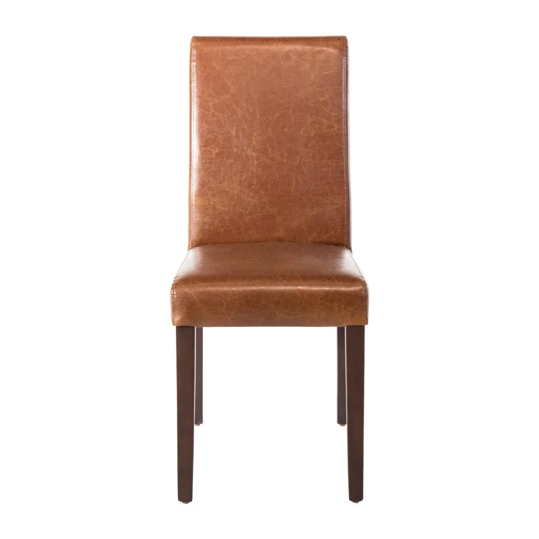 Bolero Faux Leather Dining Chair Antique Tan (Pack of 2) - Image 4