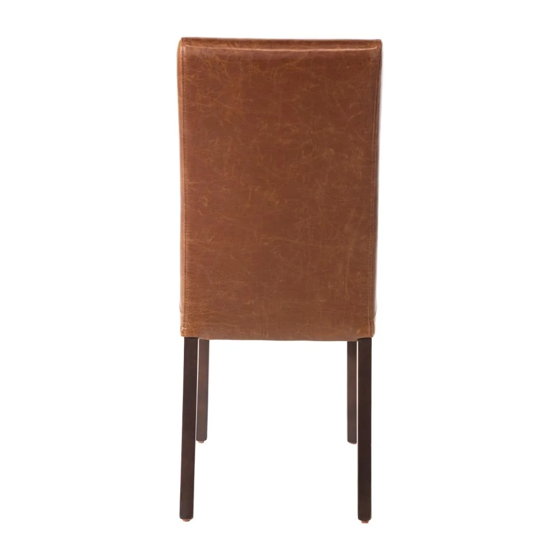 Bolero Faux Leather Dining Chair Antique Tan (Pack of 2) - Image 5