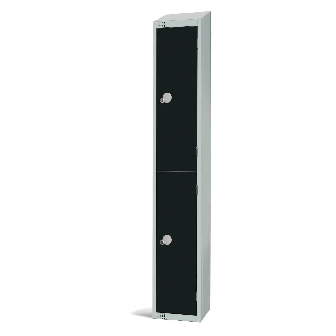 Elite Double Door Coin Return Locker with Sloping Top Graphite Black - Image 3