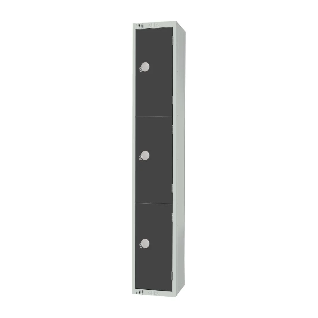 Elite Three Door Camlock Locker Graphite Grey - Image 2
