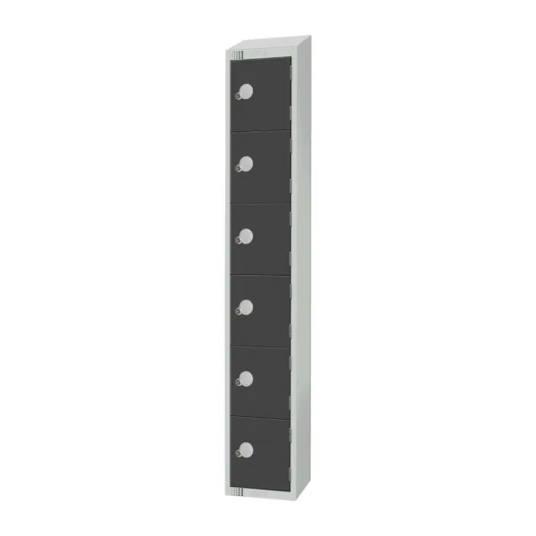 Elite Six Door Manual Combination Locker Locker Graphite Grey