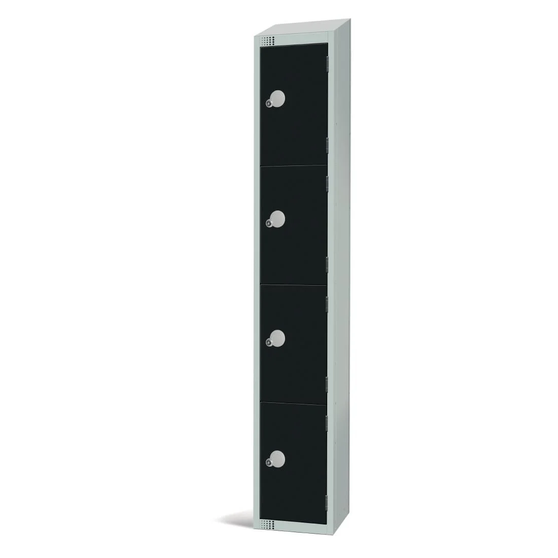 Elite Four Door Electronic Combination Locker with Sloping Top Black - Image 3