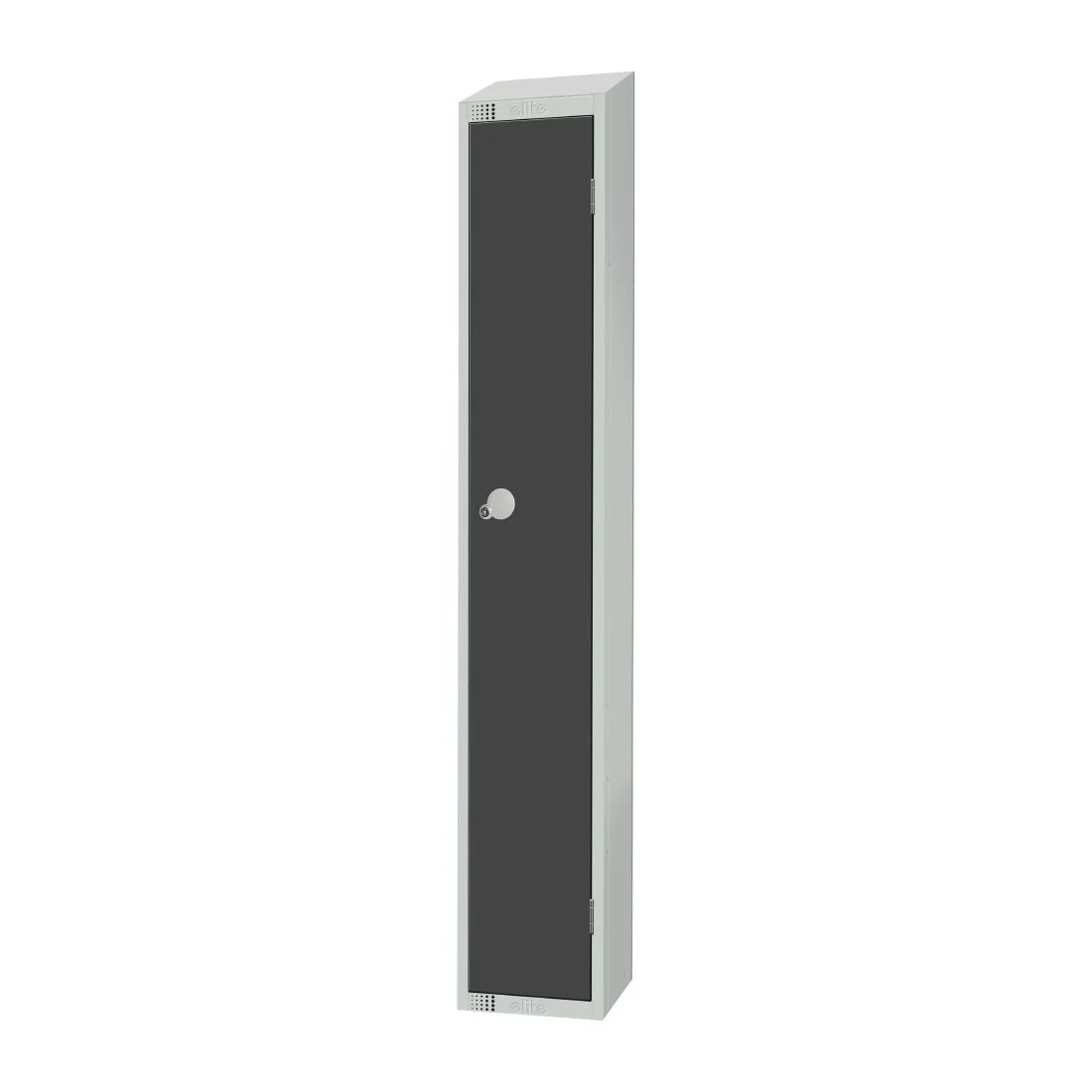 Elite Single Door Padlock Locker Graphite Grey with Sloping Top - Image 2
