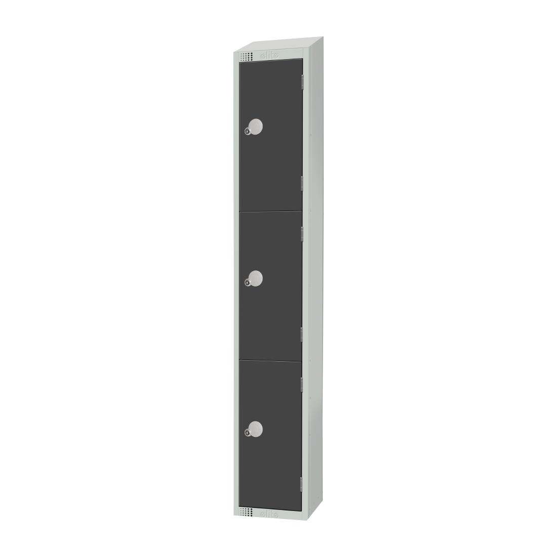 Elite Three Door Manual Combination Locker Locker Graphite Grey