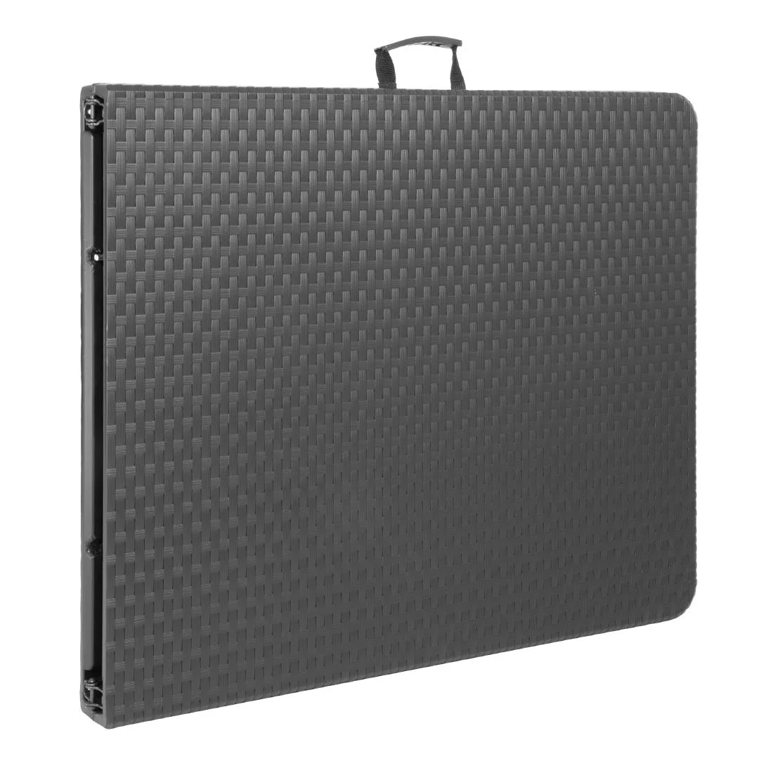 Bolero Rattan Rectangular Centre Folding Table Black 6ft - Image 2