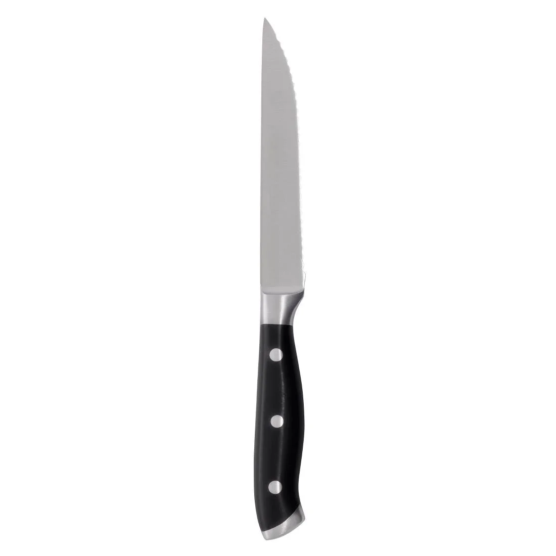 Olympia Premium Riveted Steak Knives with Black ABS Handles (6 Pack) - Image 2