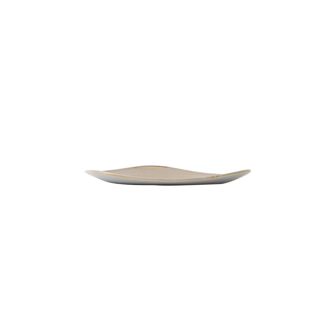 Churchill Stonecast Triangle Plate Nutmeg Cream 192mm