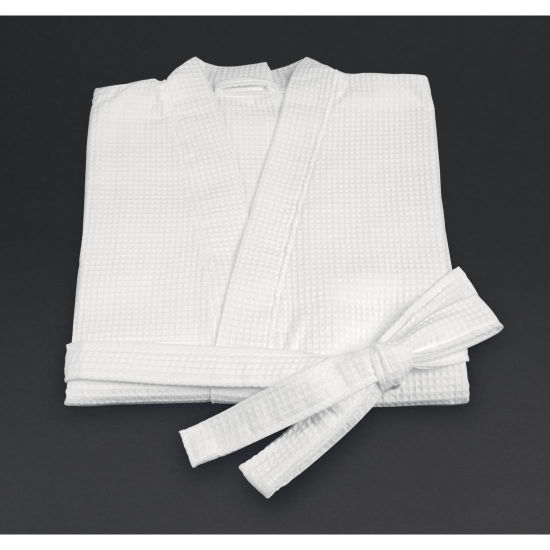 Mitre Essentials Honeycomb Bathrobe Large White