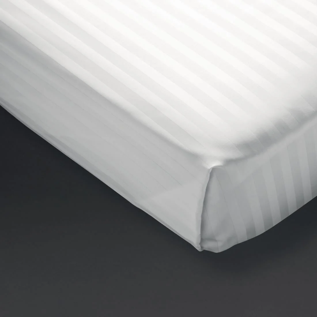 Mitre Comfort Satin Flat Sheet White King Size - Image 1
