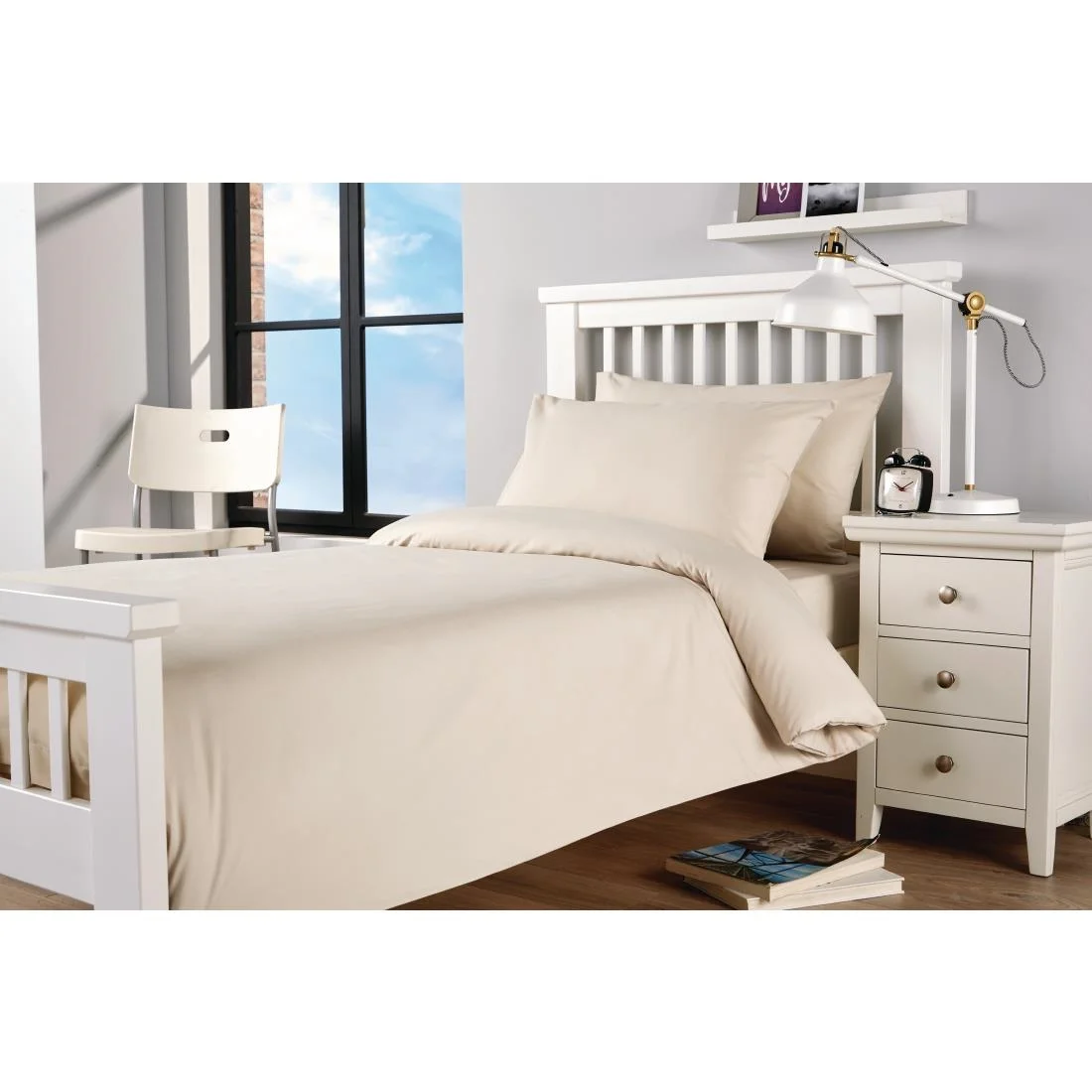 Mitre Essentials Spectrum Duvet Cover Ivory Single