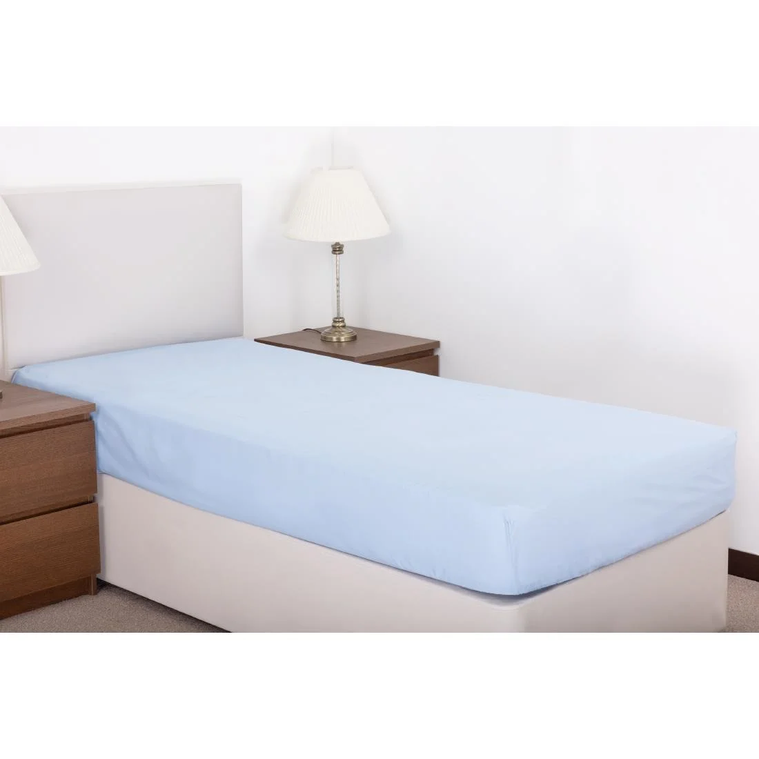 Mitre Essentials Temir Fitted Sheet Blue Single