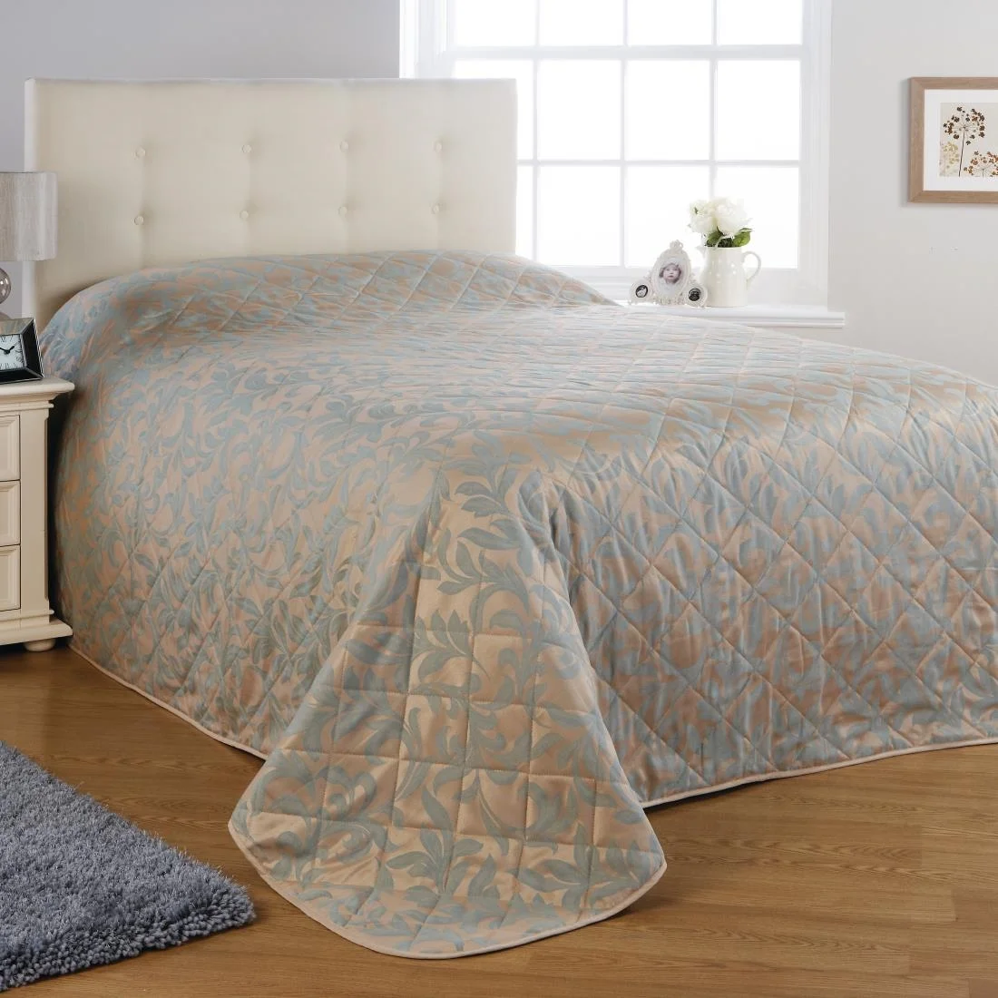 Mitre Essentials Kensington Bedspreads Duck Egg