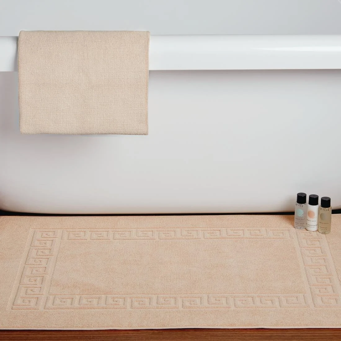 Mitre Essentials Nova Bath Mat Beige - Image 2
