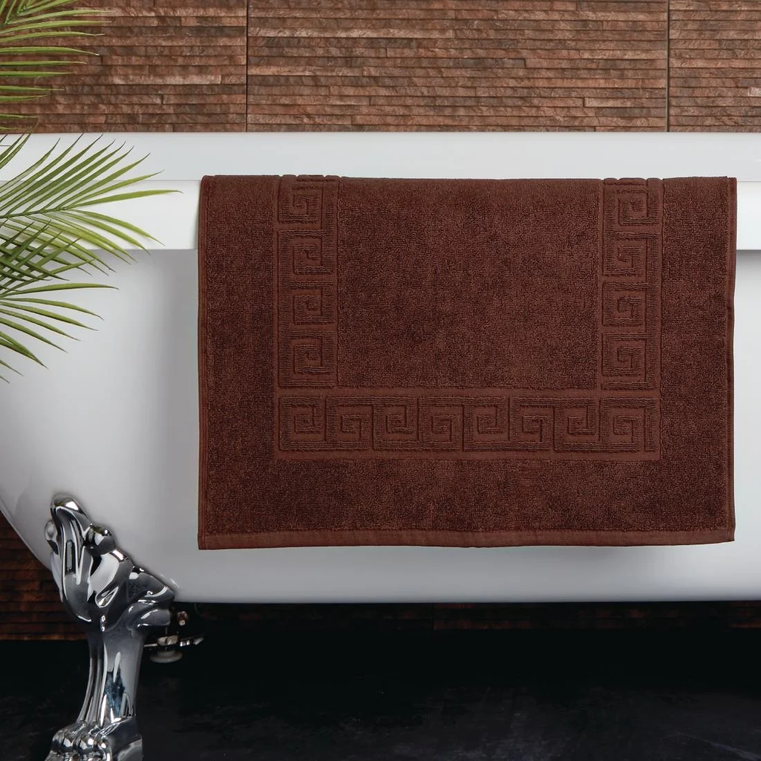 Mitre Essentials Nova Bath Mat Chocolate - Image 1