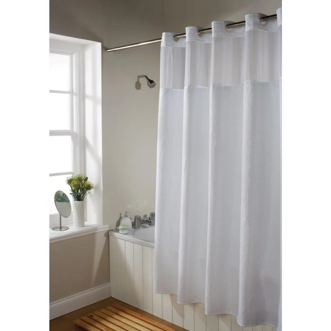 Mitre Luxury Ultra Waffle Shower Curtain