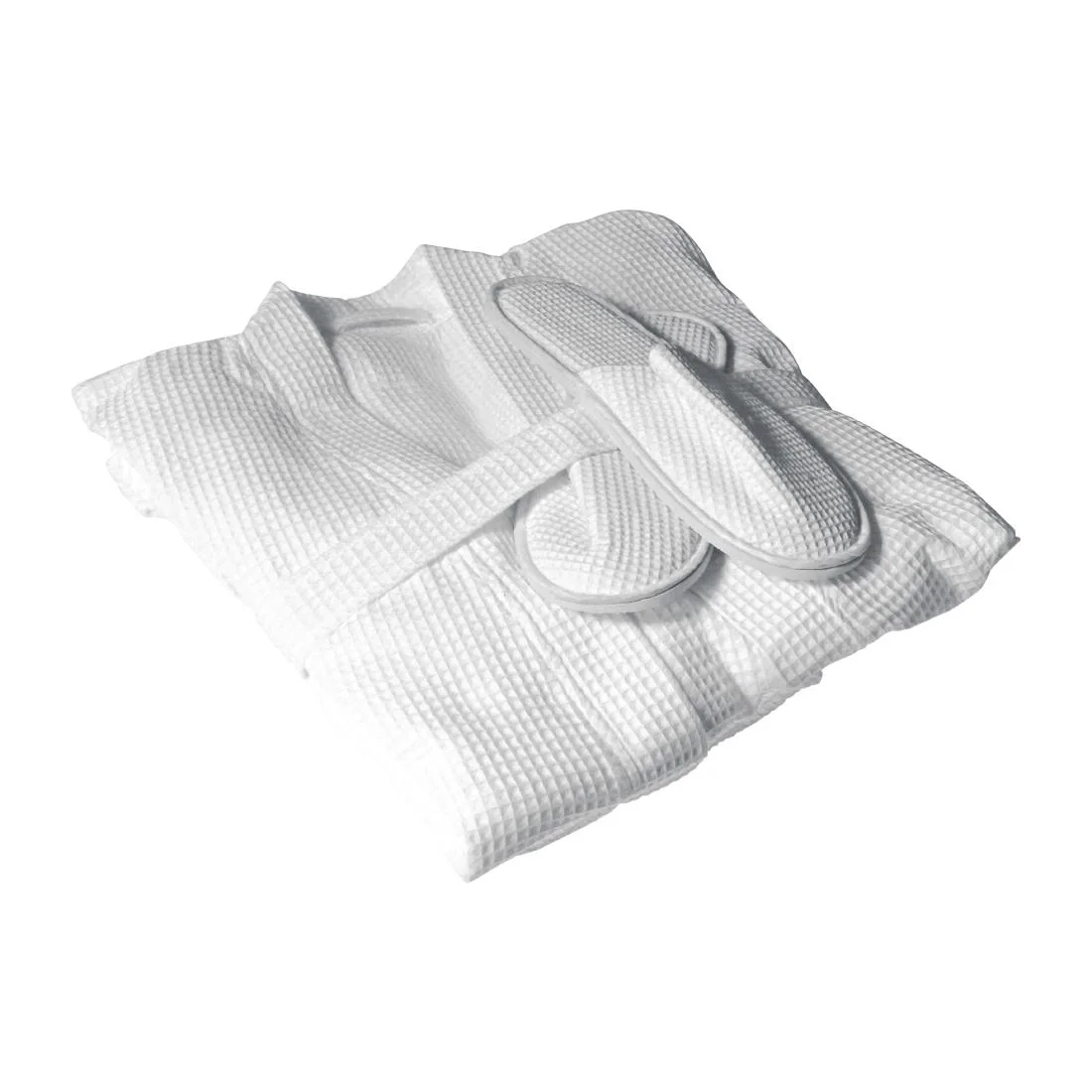 Mitre Essentials Honeycomb Bathrobe and Slipper Set