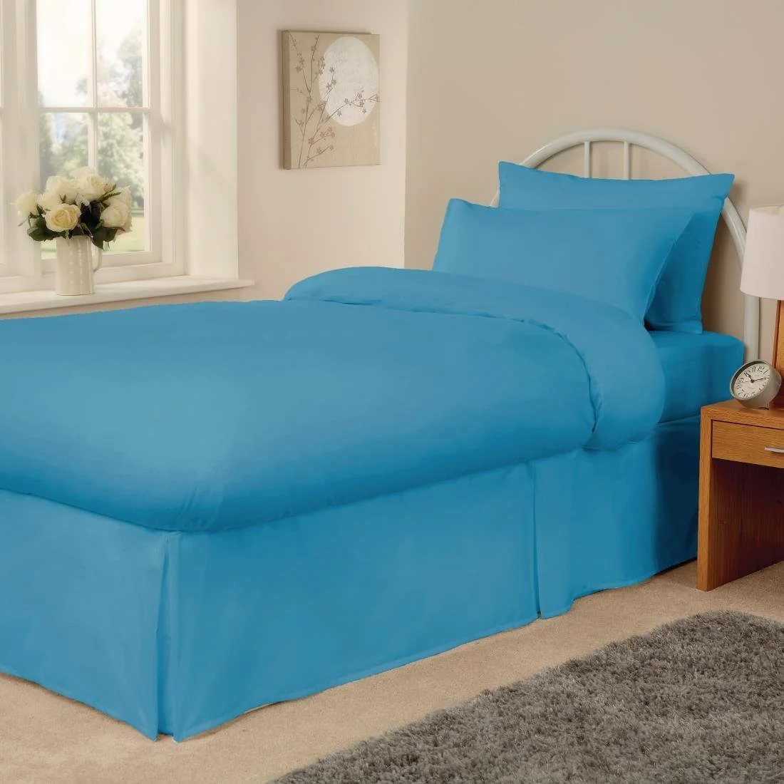 Mitre Essentials Spectrum Flat Sheets Turquoise