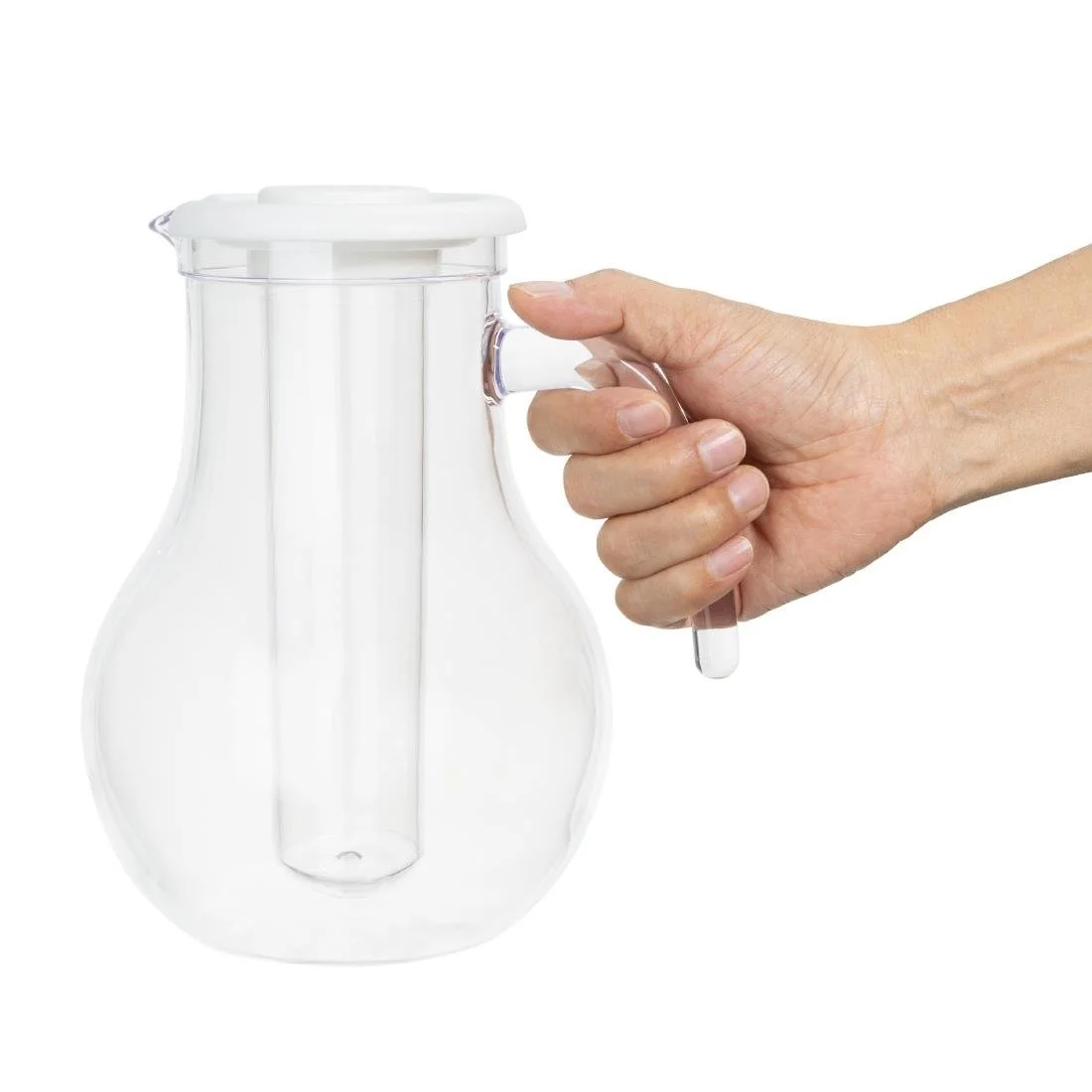 Olympia Kristallon Jug With Cooling Tube Polycarbonate Plain 1600ml - Image 2