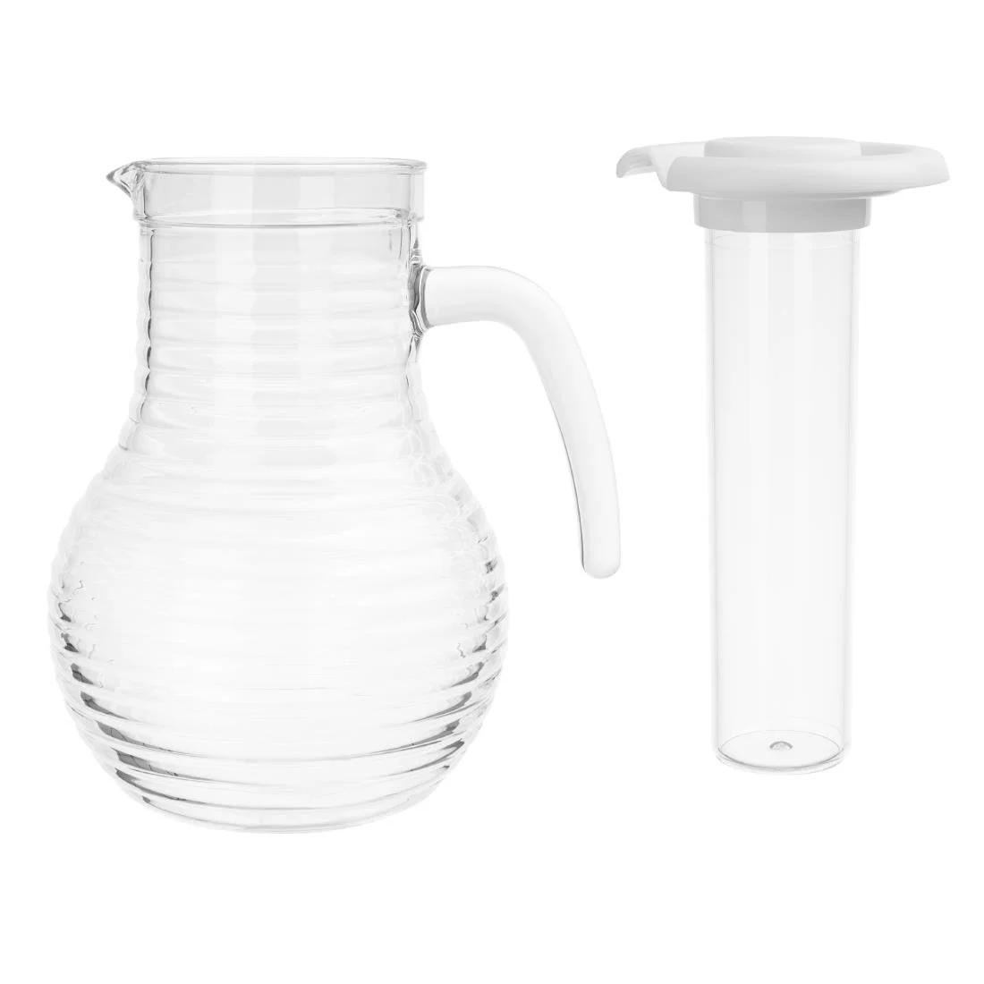 Olympia Kristallon Jug With Cooling Tube Polycarbonate Ridged 1600ml - Image 3