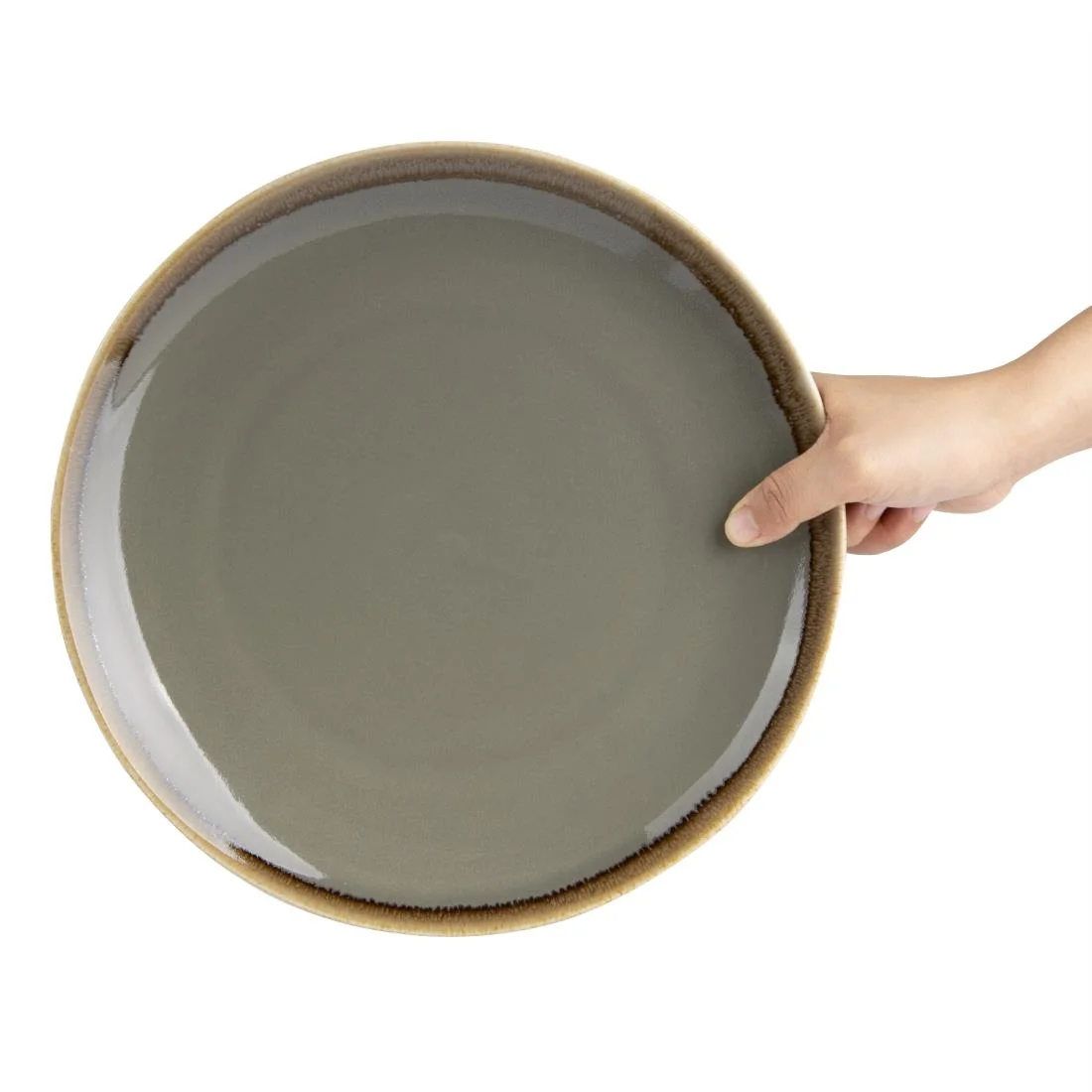 Olympia Kiln Round Coupe Plate Smoke 280mm - Image 4