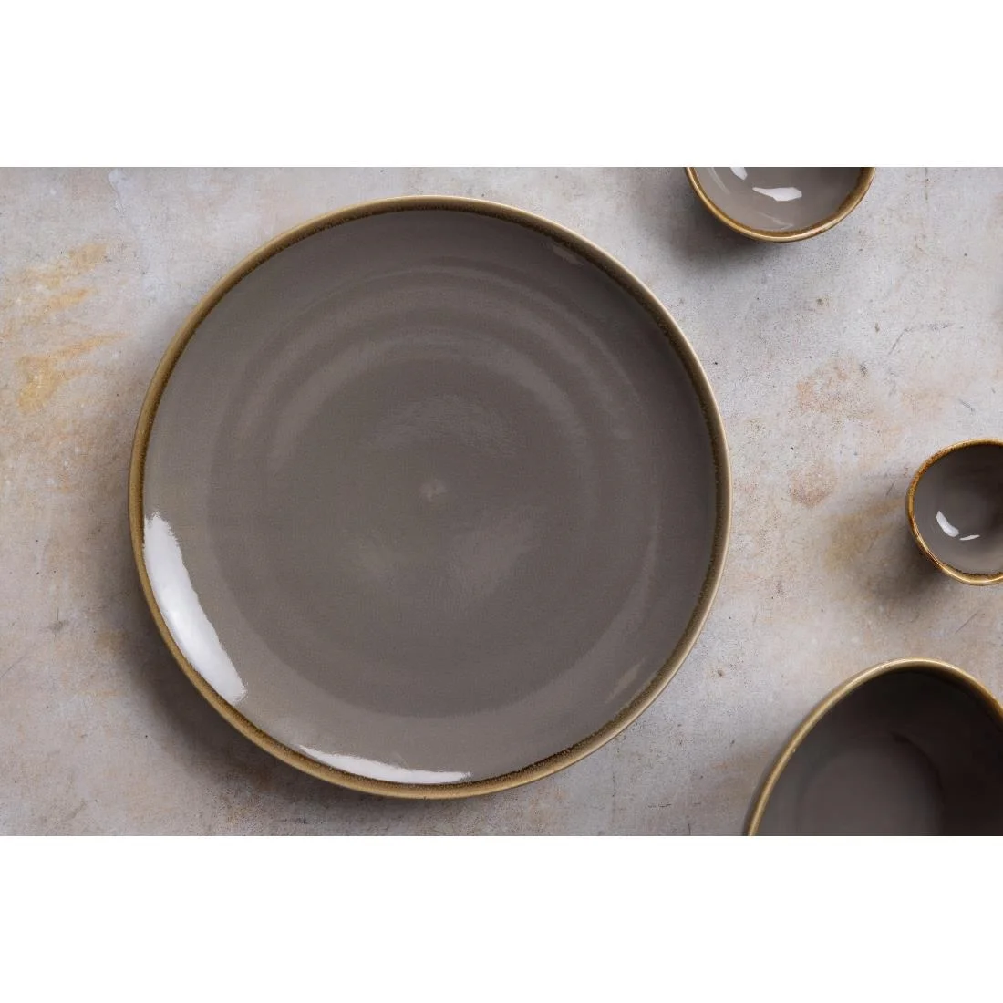 Olympia Kiln Round Coupe Plate Smoke 280mm - Image 5