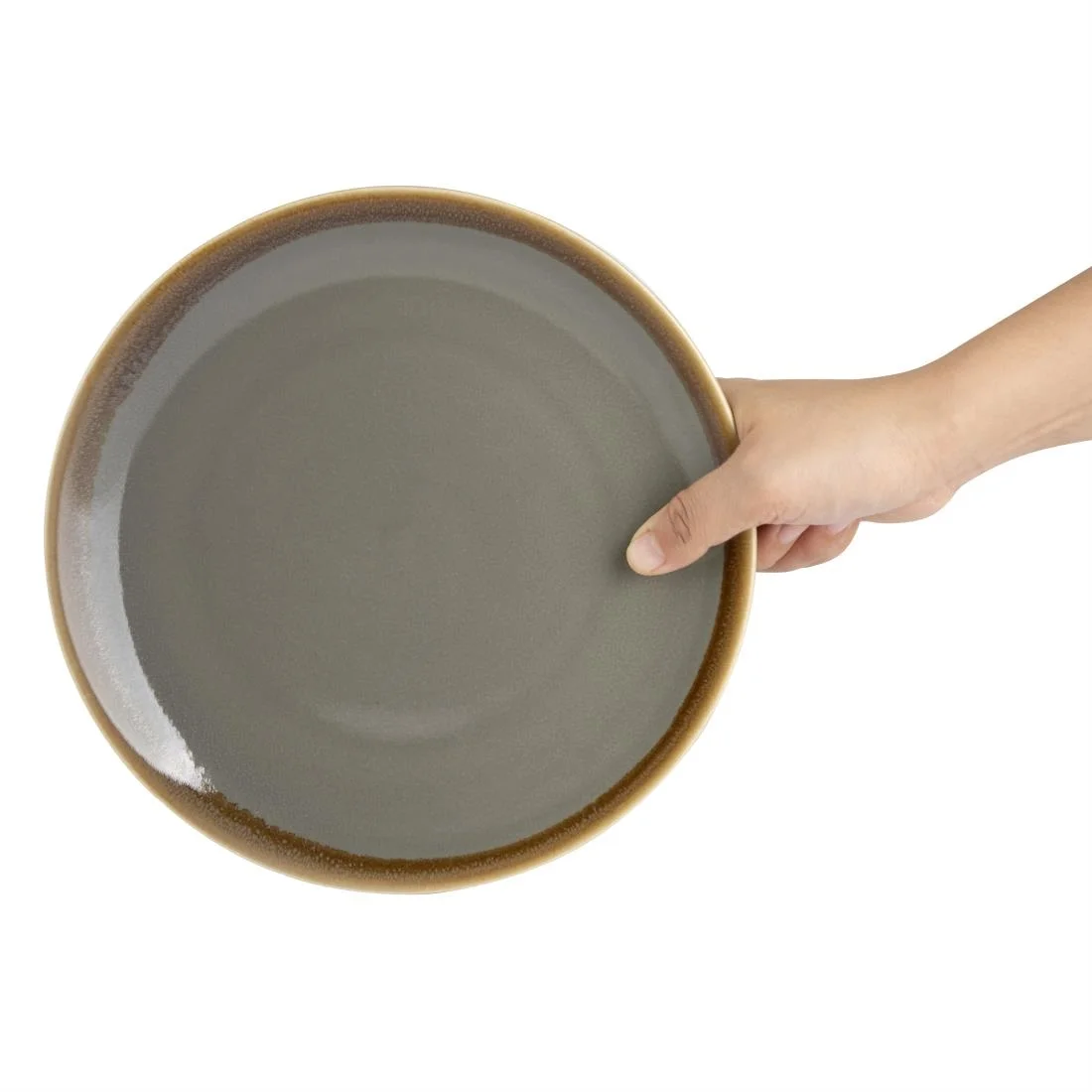 Olympia Kiln Round Coupe Plate Smoke 230mm - Image 6