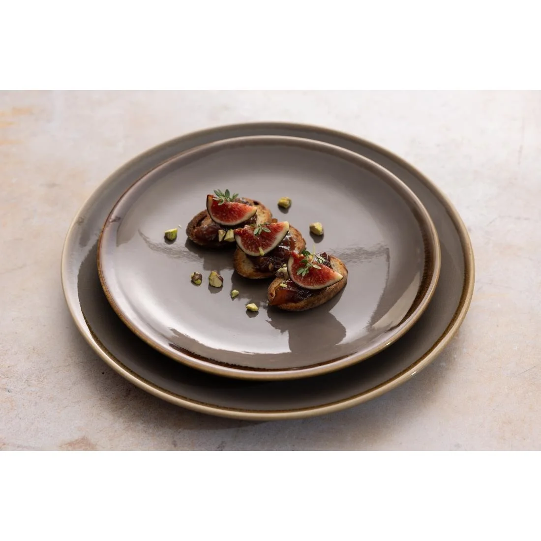 Olympia Kiln Round Coupe Plate Smoke 230mm - Image 9