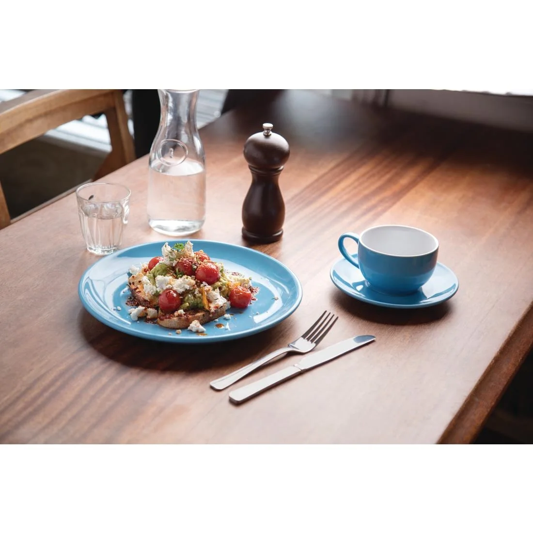 Olympia Cafe Coupe Plate Blue 205mm - Image 3