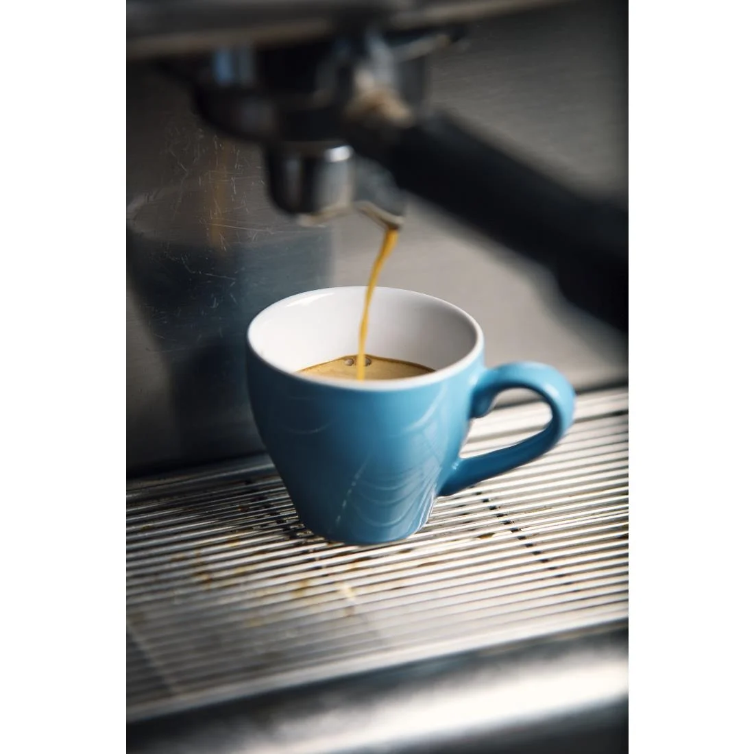 Olympia Cafe Espresso Cups Blue 100ml - Image 4