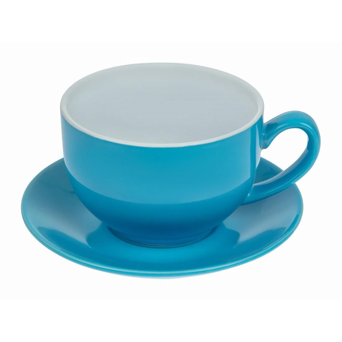 Olympia Cafe Cappuccino Cup Blue 340ml - Image 4