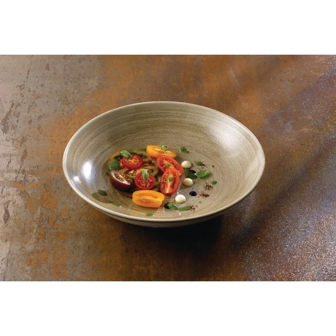 Churchill Stonecast Patina Antique Coupe Bowls Taupe 182mm - Image 2