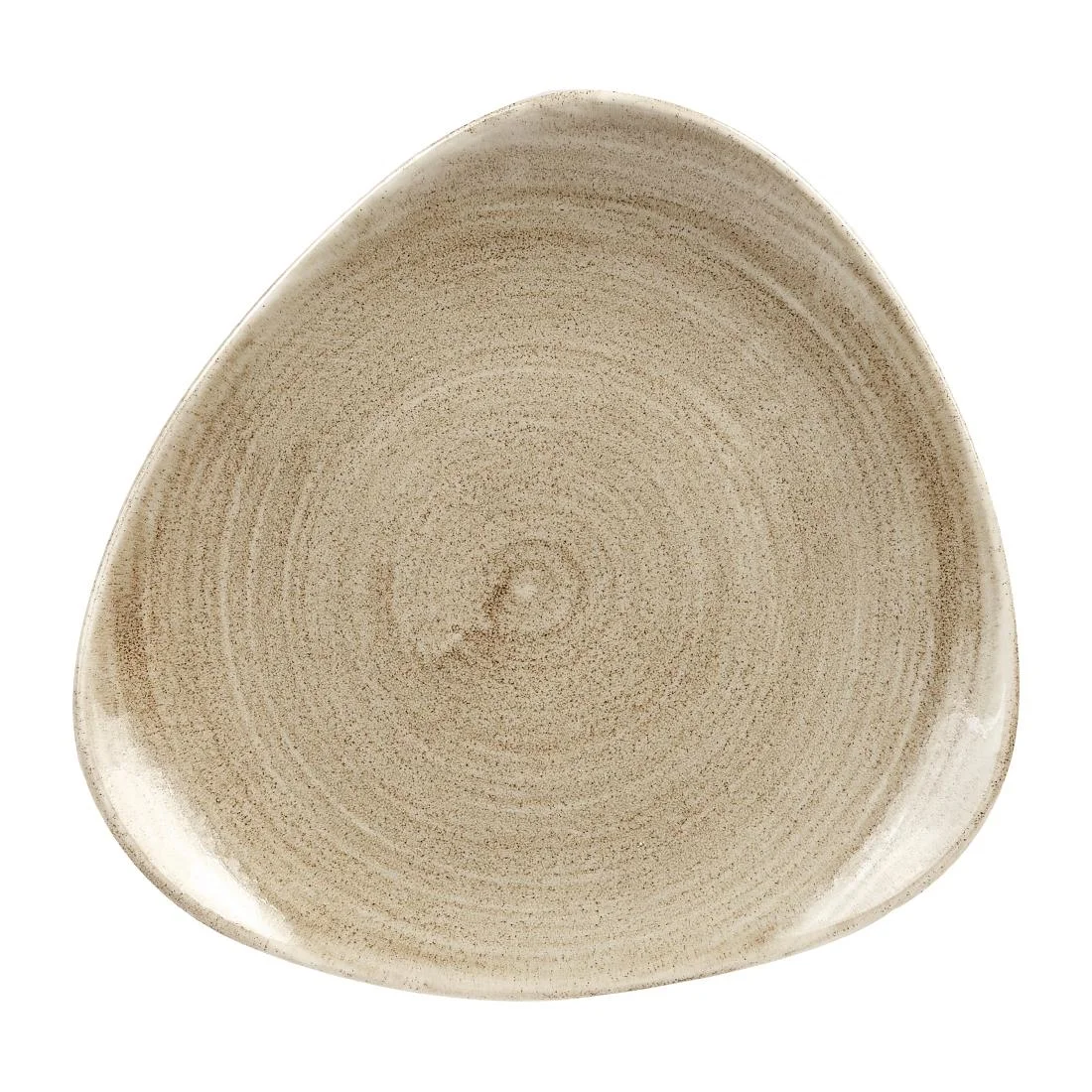 Churchill Stonecast Patina Antique Triangle Plates Taupe 190mm