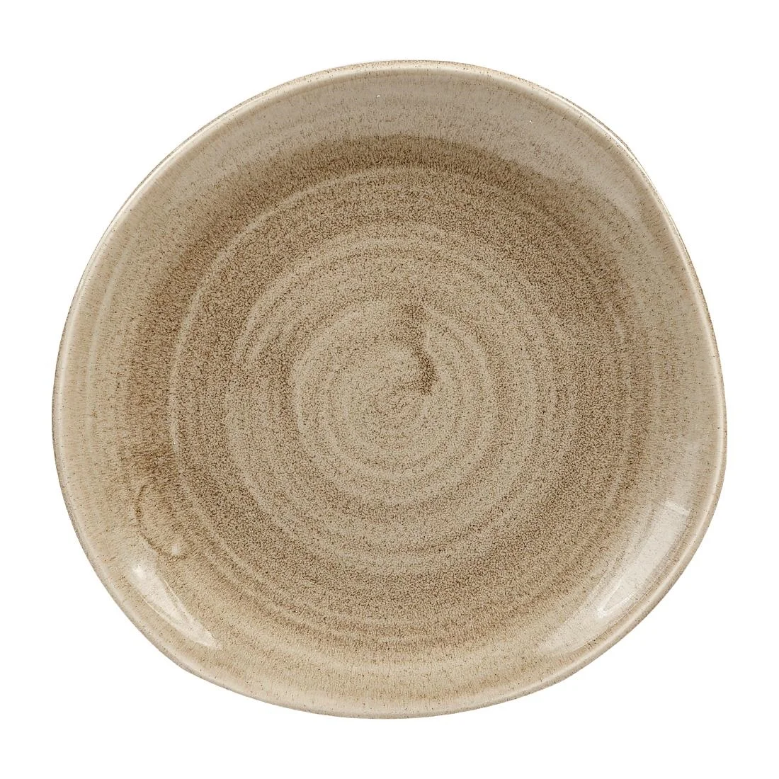 Churchill Stonecast Patina Antique Organic Round Plates Taupe 186mm
