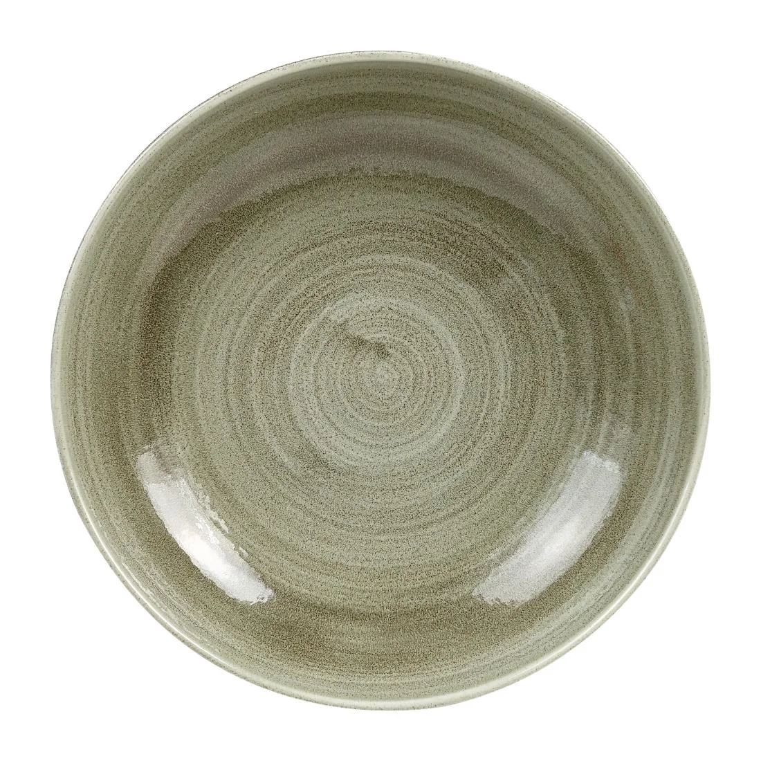 Churchill Stonecast Patina Antique Round Coupe Bowls Green 248mm - Image 2
