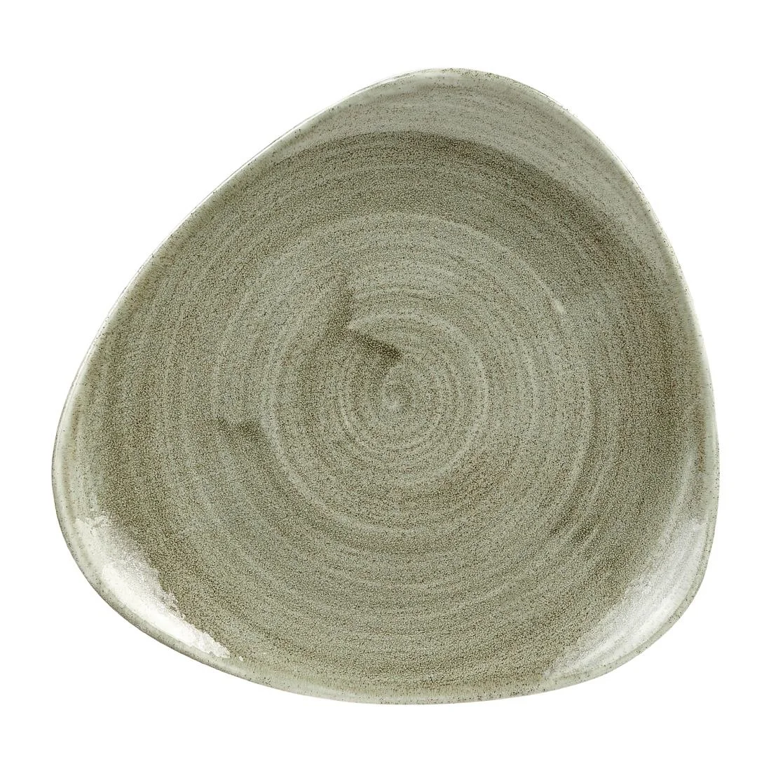 Churchill Stonecast Patina Antique Triangle Plates Green 192mm