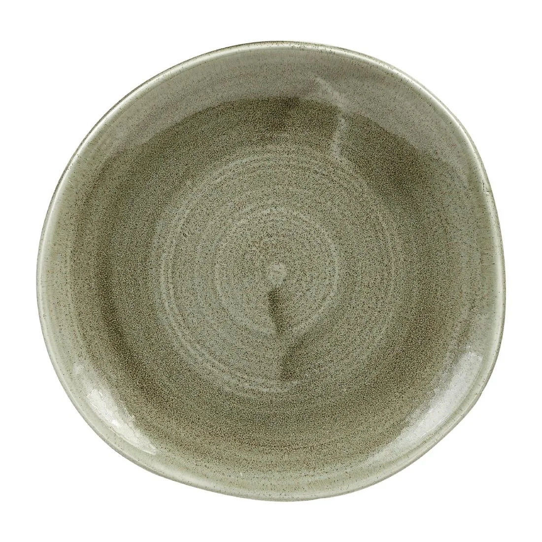 Churchill Stonecast Patina Antique Organic Round Plates Green 186mm
