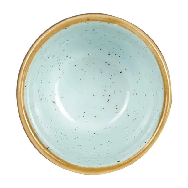 Churchill Stonecast Round Dip Pots Duck Egg Ripple 57mm